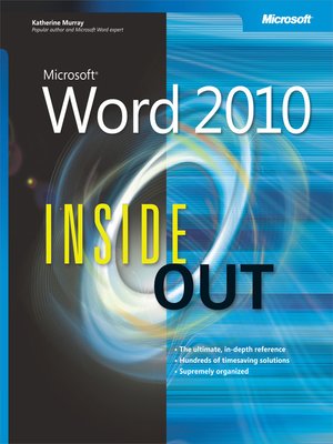 cover image of Microsoft&#174; Word 2010 Inside Out